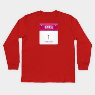 fools day Kids Long Sleeve T-Shirt